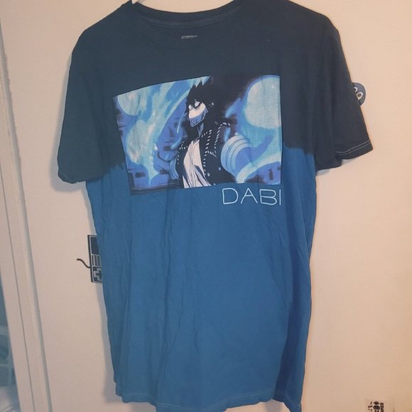 My Hero Academia Dabi t Shirt Black Blue Flame size small anime tee - Picture 1 of 3